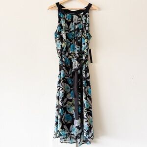 Jones New York Floral Dress -‎ Blue and Green Size 14